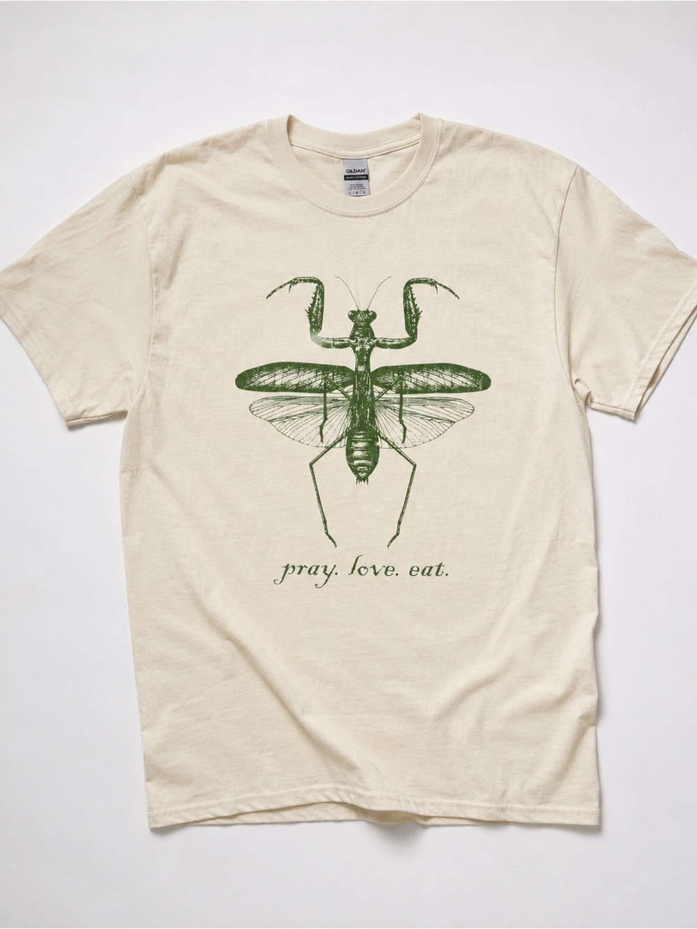 Gildan Heavy Cotton Tee — Soft Cream Crew Neck